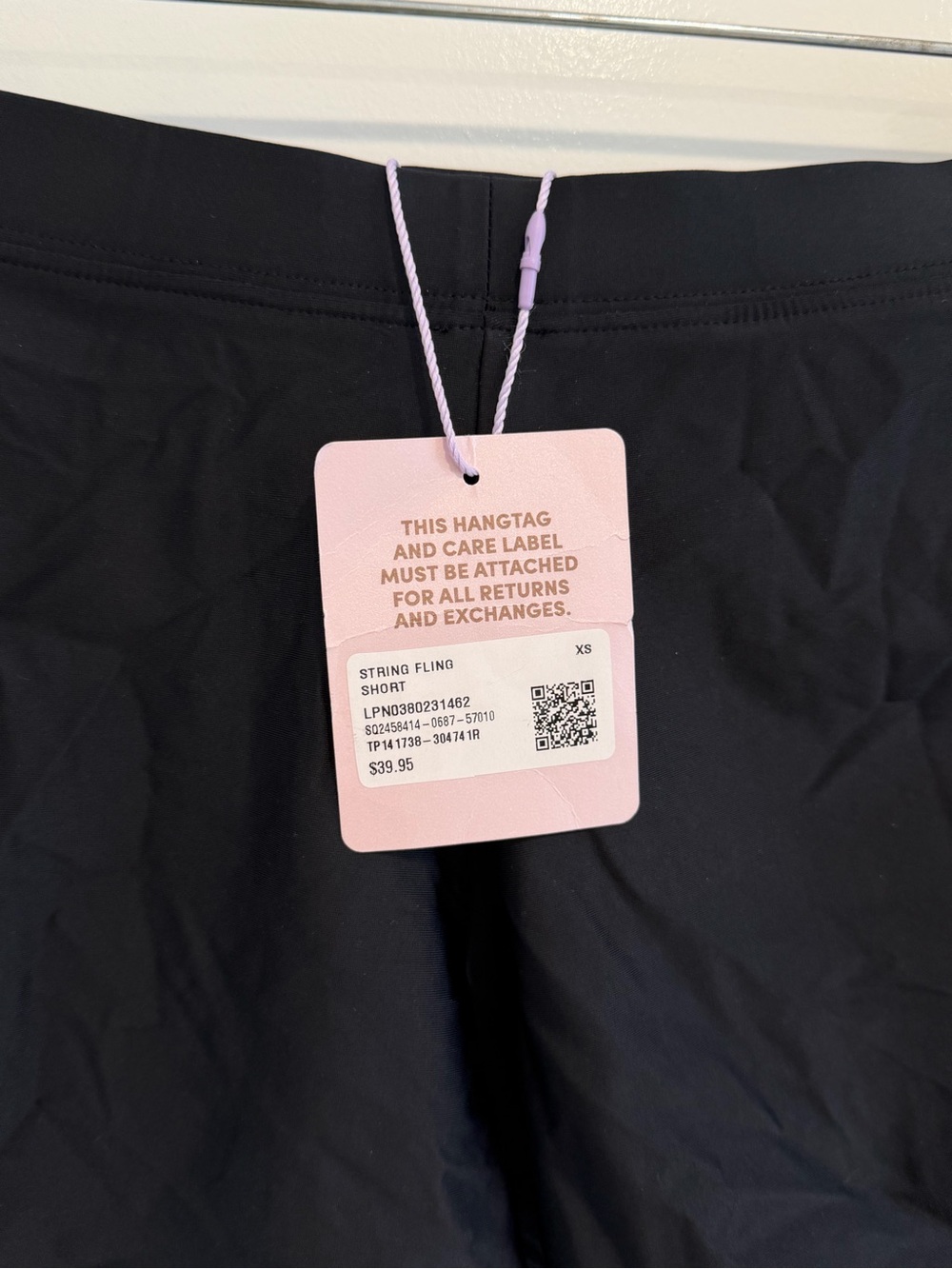 Fenty Black Micro Shorts with Side Tie Detail - Picture 3 of 3